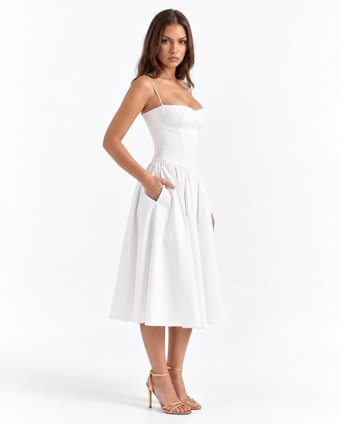 Francesca Midi Dress — studio view 2