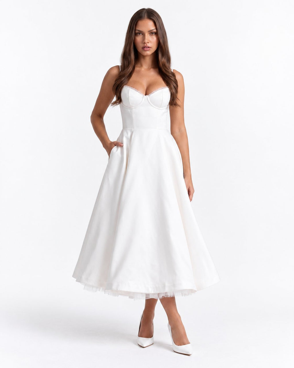 Selene Midi Dress — studio view 2